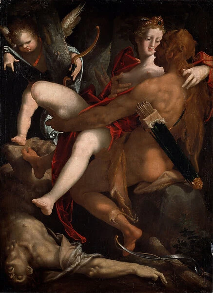 Hercules, Dejanire and the centaur Nessus (painting, 16th-17th century)