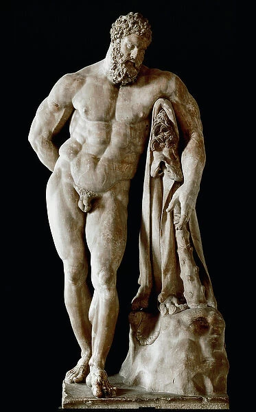 Hercules Farnese Colossal sculpture of Glycon marble from the thermal baths of Caracalla