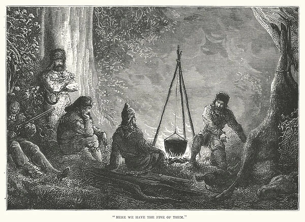 'Here we have the five of them'(engraving)