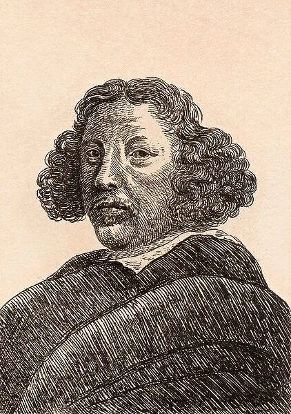 Herman Saftleven, illustration from 75 Portraits Of Celebrated Painters From
