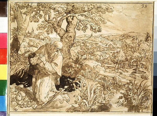 A Hermit, 1585-86 (watercolour and ink)
