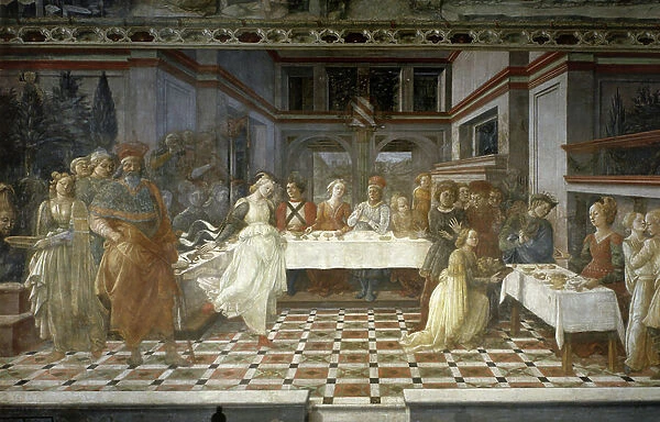 Herod's banquet, episodes of the life of Saint John the Baptist, c. 1452-64 (fresco)