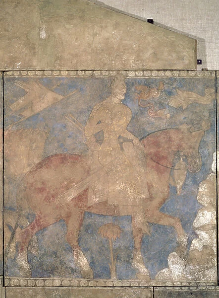 The Heroic Rustam, from Penjikent, first half of the 8th century
