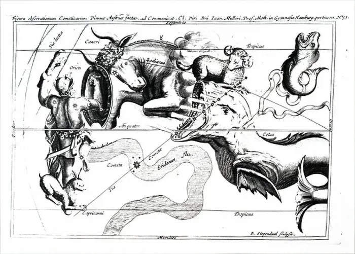 Framed Print : Hevelius comet