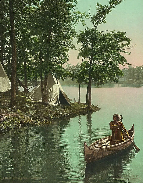 Hiawatha's arrival, c.1904 (photochrome)