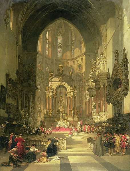 The High Altar of the Church of SS. Giovanni e Paolo, Venice (w / c on paper)