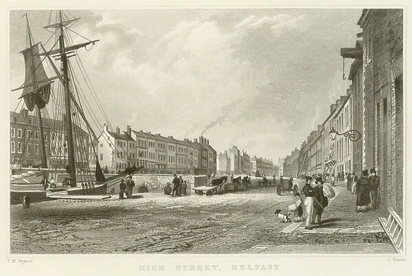 High Street in Belfast (engraving)