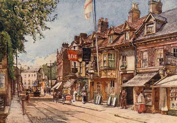 High Street, Twickenham (colour litho)