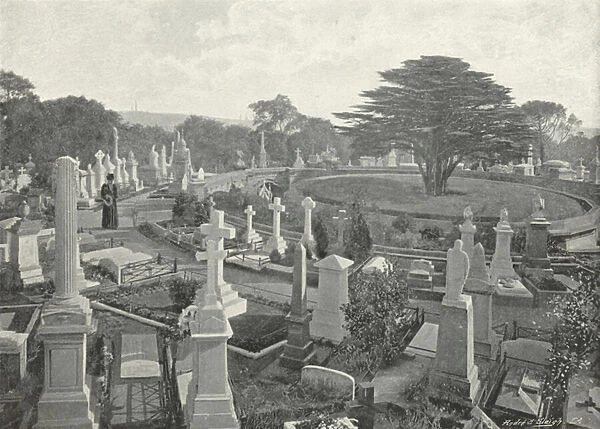 Highgate Cemetery (b  /  w photo)