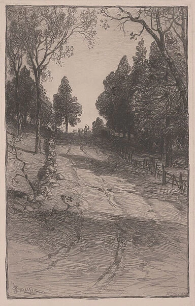 Up the Hill, 1879 (etching)