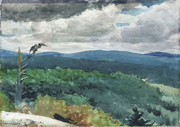 Hilly Landscape, 1894 (w  /  c on paper)