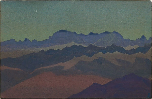 Himalayas, near Sandakphu, 1936 (tempera on cardboard)