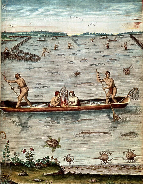 History of America: 'fishing among the inhabitants of Virginia'