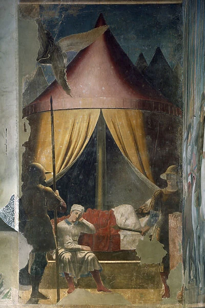 History of the True Cross. Constantines dream. (fresco, between 1459-1466)