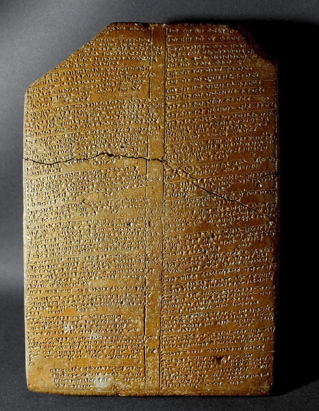 Hittite civilization: cuneiform tablet transcribing the Ritual of Amihatna