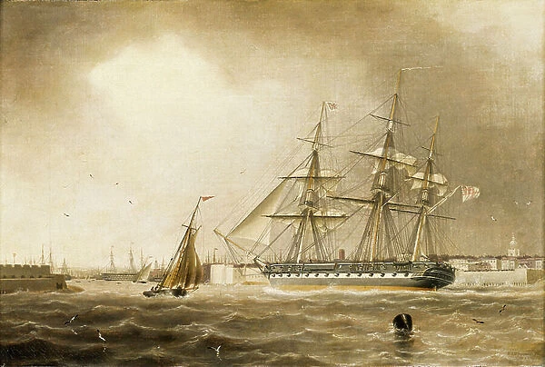 HMS 'Raleigh', 1850 (oil painting)