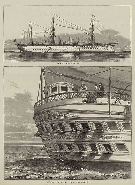 HMS 'Serapis'(engraving)