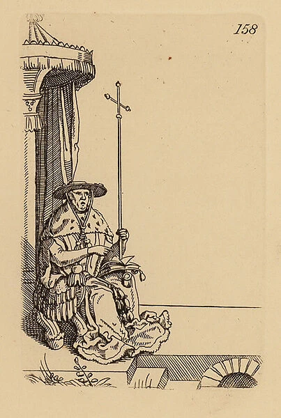 Holbein illustration for Erasmuss In Praise of Folly (engraving)