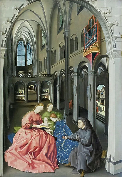 Holy conversation (sacra conversazione), 1446-48, Konrad Witz and workshop (oil on panel)