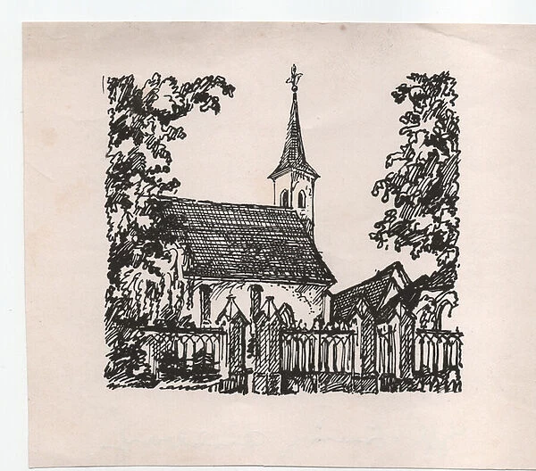 Holy Cross Church, Ansbach, unknown (print)