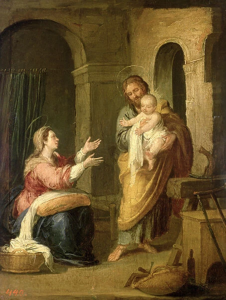 The Holy Family, c. 1660-70 (oil on panel)