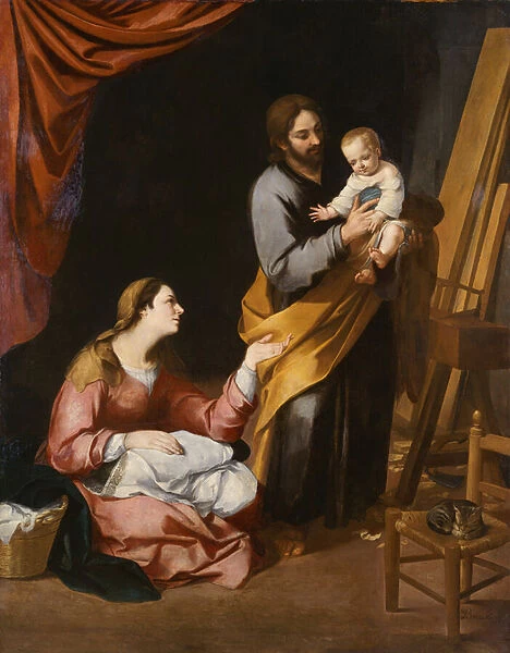 The Holy Family in the Carpenters Shop (oil on canvas)