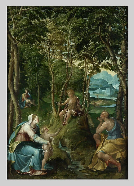 The Holy Family With The Infant Baptist, c. 1565 (oil on panel)