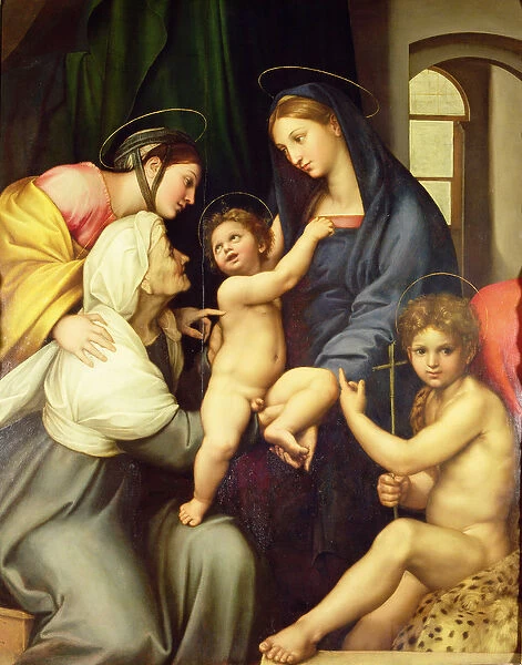 The Holy Family (oil on canvas)
