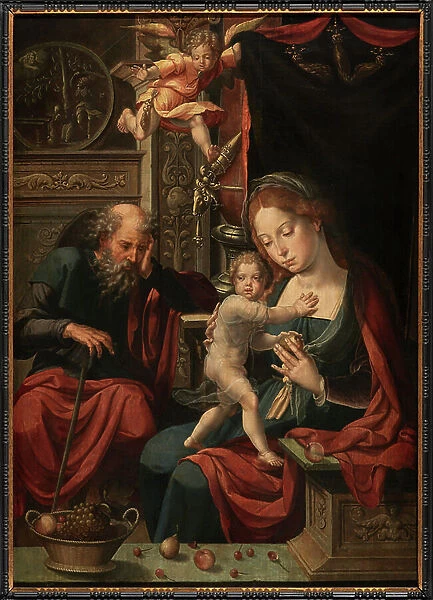 Holy Family (oil on panel)