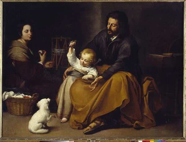 The Holy Family Painting by Bartolome Murillo (1618-1682), 1650 Sun