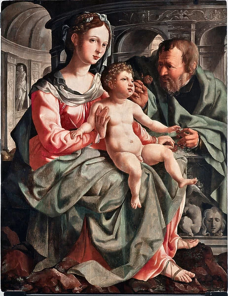 Holy family Painting by Jan Van Scorel (1495-1562) 1522 Dim 130x100 cm Genes