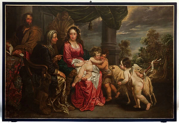 The Holy Family with saint John the Baptist and Joseph, J. Van Oost. End of 17th century (painting)