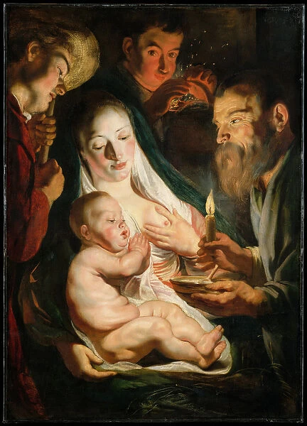 The Holy Family with Shepherds, 1616 (oil on canvas)