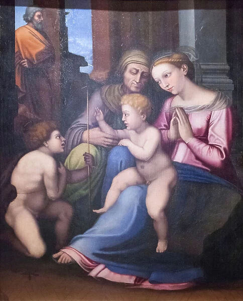 Holy family with St Elisabeth and St John the Baptist, (painting)