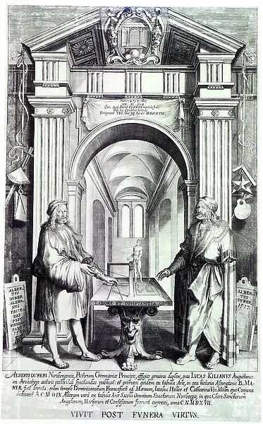Homage to Durer, c. 1628 (engraving) (b  /  w photo)
