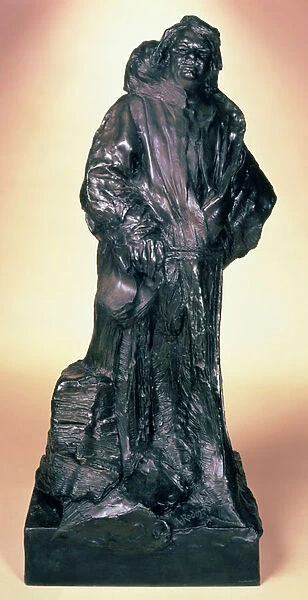 Honore de Balzac (1799-1850) in a Dominican Silk Habit (bronze with a brown patina)