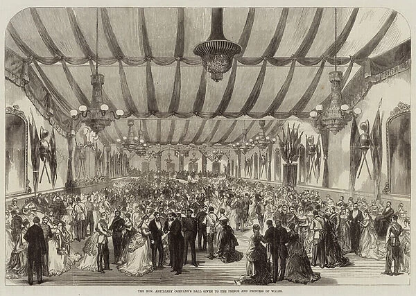 The Honourable Artillery Companys Ball given to the Prince and Princess of Wales (engraving)