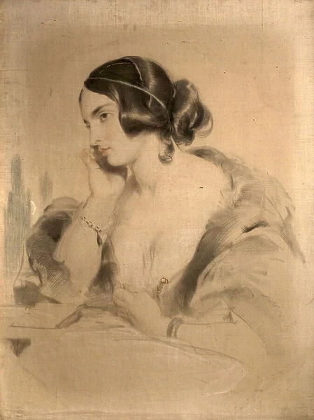 The Honourable Mrs Norton, c. 1850 (oil, charcoal & crayon on canvas)