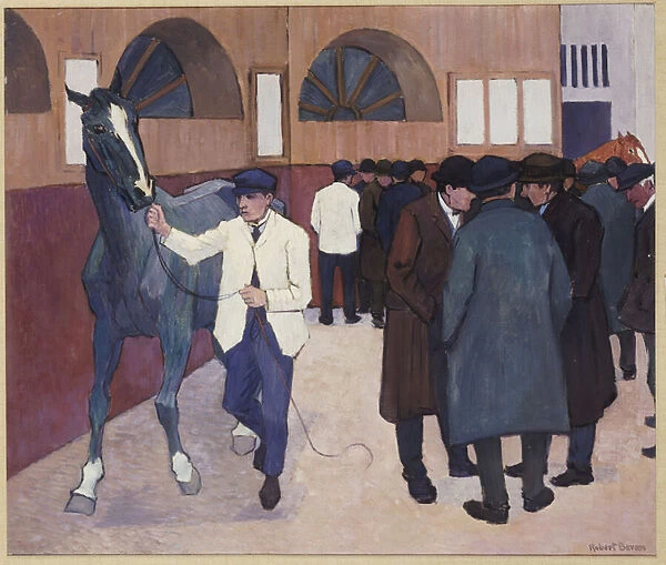 Horse Dealers at the Barbican, 1918 (oil on canvas)