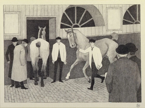 The Horse Mart (Barbican No. 1) 1920 (litho)
