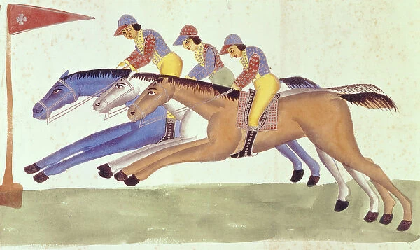 Horse Racing in Bengal, c. 1830 (w  /  c on paper)