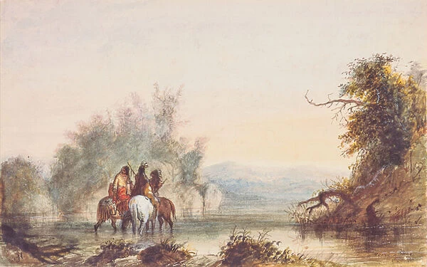 Horse-Shoe Creek, c. 1837 (pencil, w  /  c and gouache on paper)
