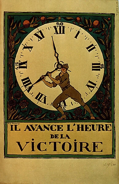 The Hour of Victory is Advancing, 1st World War poster (colour litho)