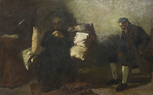 The last hours of Carlo Alberto, Oporto, 1884 (oil on canvas)