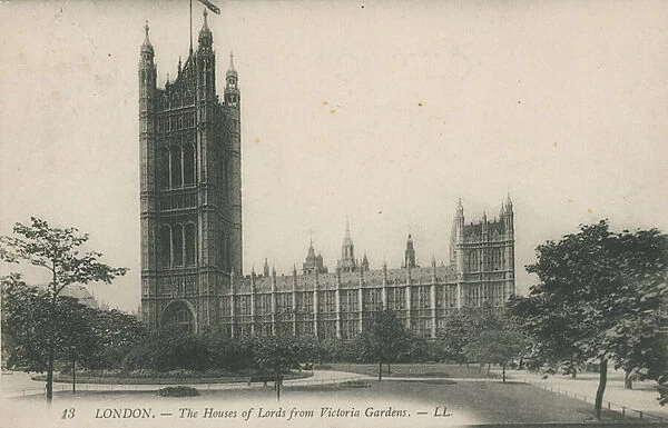 The Houses of Lords from Victoria Gardens, London (photo)