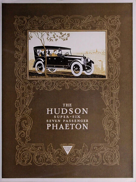 Hudson Super-Six Seven Passenger Phaeton, 1923 (colour litho)