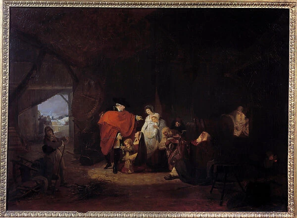 Humanity trait of Louis XVI: winter 1784 the king gives the almone to the inhabitants of