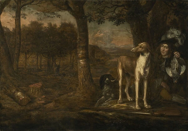 After the Hunt (oil on canvas)