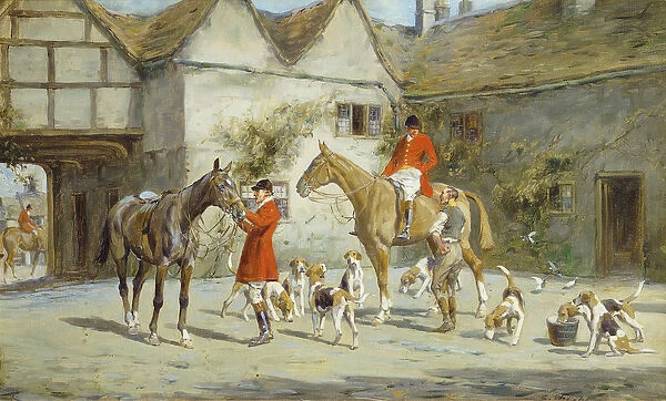 Before the Hunt, (oil on canvas)
