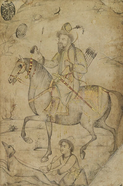 Hunter on a Horse, c. 1600 (ink and w  /  c on paper)